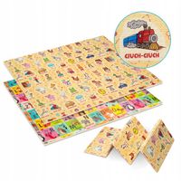 MATA PIANKOWA EDUKACYJNA SKŁADANA DWUSTRONNA 120x180 CM NAUKA DŹWIĘKÓW PL