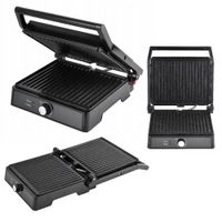 Grill elektryczny TOSTER OPIEKACZ do KANAPEK panini 2200W domowy ROZKŁADANY