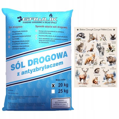SÓL DROGOWA 20 kg CHLOREK SODU Antyzbrylacz SKUTECZNA SÓL NA DROGI na Arena.pl