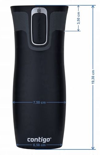 Kubek termiczny Contigo West Loop 2.0 470ml Autoseal - Turkusowy - Floresy na Arena.pl