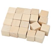 KOSTKA drewniana klocki surowe 15x15mm 20szt.