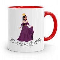 Kubek Czerwony Prezent Dla Mamy Jej Wysokość Mama Z Nadrukiem Ze Zdjęciem