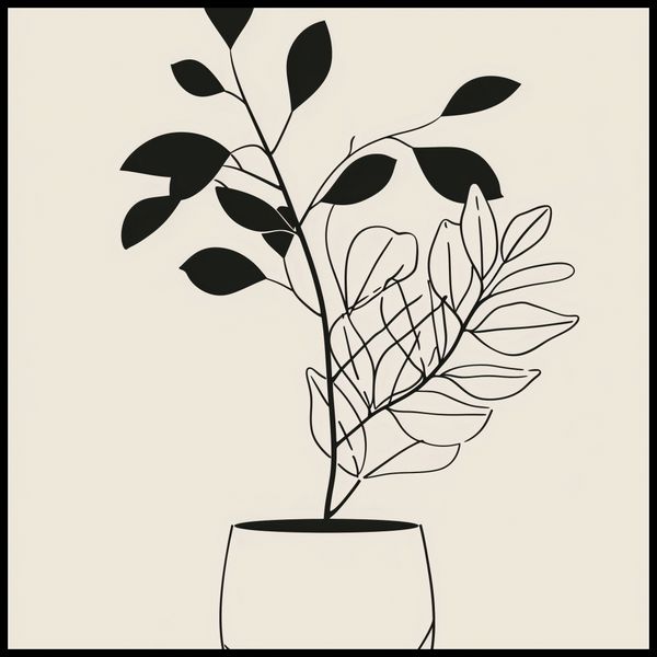 Plakat 80x80cm Prostota Doniczki zdjęcie 2