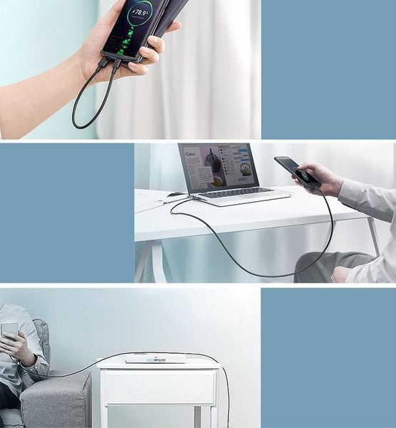 Kabel przewód USB - USB-C 2A 1m czarny zdjęcie 9