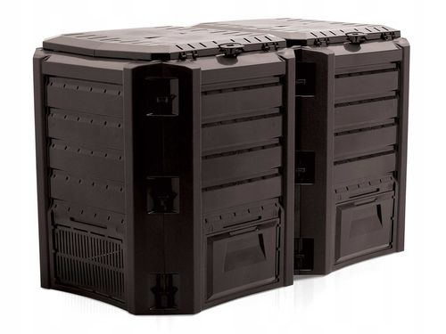 Kompostownik 2 - komorowy Prosperplast 800 l czarny na Arena.pl