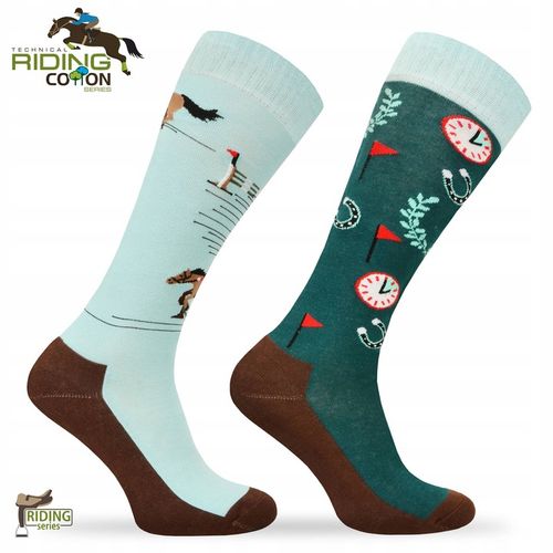 Zestaw kolorowych skarpet w pudełku do jazdy konno na Arena.pl