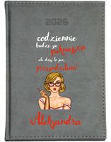 KALENDARZ A4 2026 DZIENNY terminarz nadruk UV NAPIS DUŻYWYBÓR WZORÓW + IMIĘ