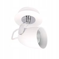 Lampa sufitowa biała chrom reflektor regulowany punktowy Italux