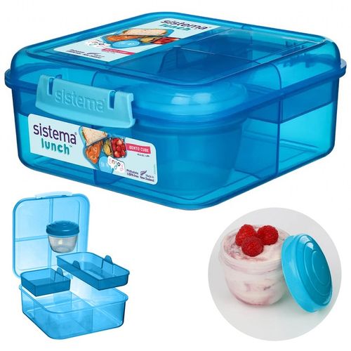 LUNCH BOX ŚNIADANIÓWKA SISTEMA POJEMNIK BOX BENTO 1250ml Z PRZEGRÓDKAMI SOS na Arena.pl