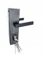 Zestaw do furtki kaseta z zamkiem 60x40 klamka wkładka maskownice