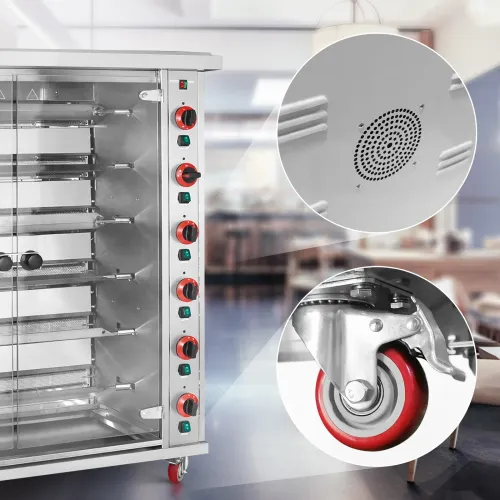 Rożen gazowy opiekacz do 30 kurczaków 6 szpikulców propan-butan 30 kW na Arena.pl