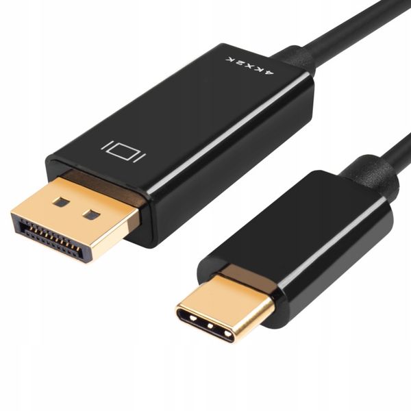 Kabel USB C do Display port Przejściówka adapter DP 4K Thunderbolt 1,8M zdjęcie 9