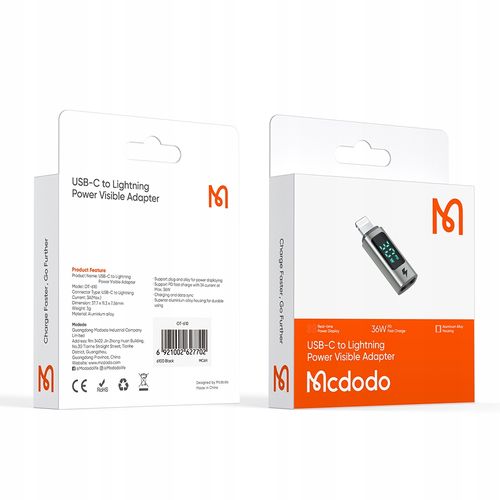 mcdodo adapter przejściówka usb-c usb typ c do lightning iphone 36w na Arena.pl