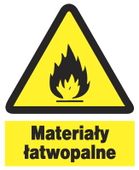 ZOO-49 materiały łatwopalne ZNAK TABLICA bhp 23x28