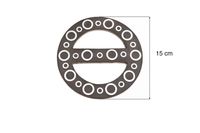 Upinacz dekoracyjny KOŁO ciemny brąz