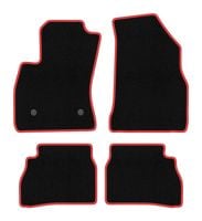 Dywaniki welurowe CARLUX-RED do Fiat Doblo II 2009-2020, czarne