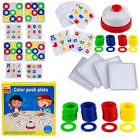 Gra Edukacyjna na Refleks Dopasuj Kolory Szybkie Krążki Układanka Karty