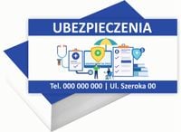 Wizytówki firmowe Foliowane 1000szt dużo wzorów UBEZPIECZENIA