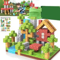 KLOCKI MAGNETYCZNE MINECRAFT 100 ELEMENTY MAGNETYCZNY ŚWIAT FIGURKI MIASTO