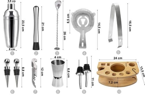 Zestaw barmański BRADFORD 10 elementów na Arena.pl
