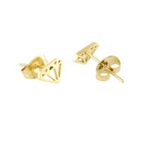 Kolczyki ażurowe diamenciki na sztyfcie Blueberry