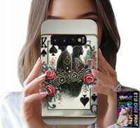 ETUI DO SAMSUNG GALAXY S10 PLUS - KARTA KRÓL KRÓLOWA POKER KARTY + FOLIA