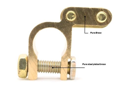 Klemy do akumulatora mosiężne 6V, 12V, 24V - komplet na Arena.pl