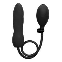 ouch! nadmuchiwany korek silikonowy twist - anatomiczny, czarny