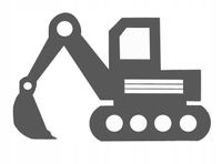 Zawieszka dekor ozdoba ażurowa KOPARKA bob szara