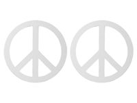 SREBRNE KOLCZYKI CELEBRYTKI PACYFKA PEACE SREBRO 925