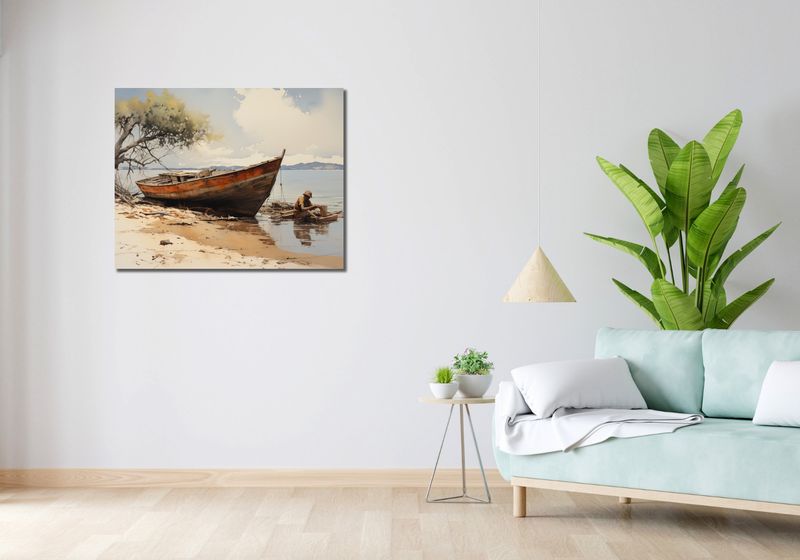 Obraz 90x70cm Spokój Przybrzeża zdjęcie 2