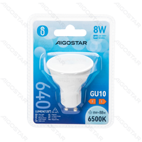 Żarówki LED GU10 8W 6500K 2 sztuki blister mocne światło do biura