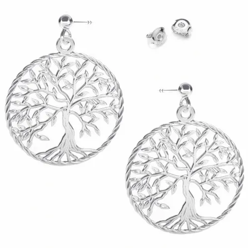 KOMPLET DRZEWO ŻYCIA DRZEWKO SZCZĘŚCIA srebro 925 na Arena.pl