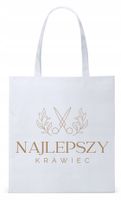 Dla Krawca Krawcowej Torba Eco Biała Shopper Z Nadrukiem Ze Zdjęciem