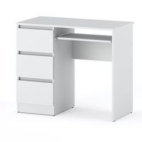 Biurko Komputerowe 3 Szuflady Szkolne Młodzieżowe Gamingowe 90cm Hugo Biały