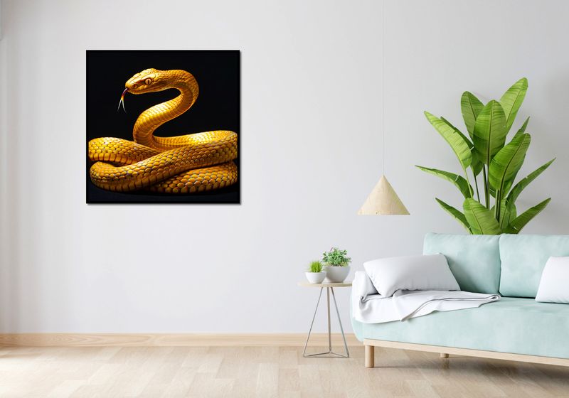 Plakat 90x90cm Złoty Wąż zdjęcie 4