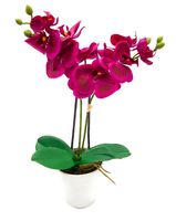 STORCZYK SZTUCZNY SILIKONOWY W DONICZCE ORCHIDEA 45cm FIOLETOWY