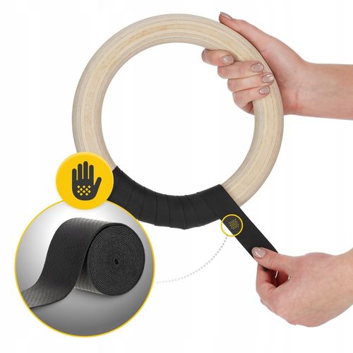 KÓŁKA GIMNASTYCZNE OBRĘCZE DO PODCIĄGANIA DREWNIANE UCHWYTY CROSSFIT KOŁA na Arena.pl