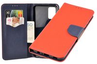 Etui portfel Fancy Case do Samsung Galaxy A03s czerwony