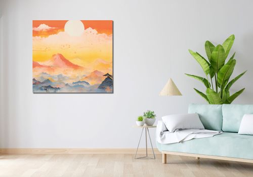 Obraz 100x90cm Świt nad Krainą Ciszych Gór na Arena.pl