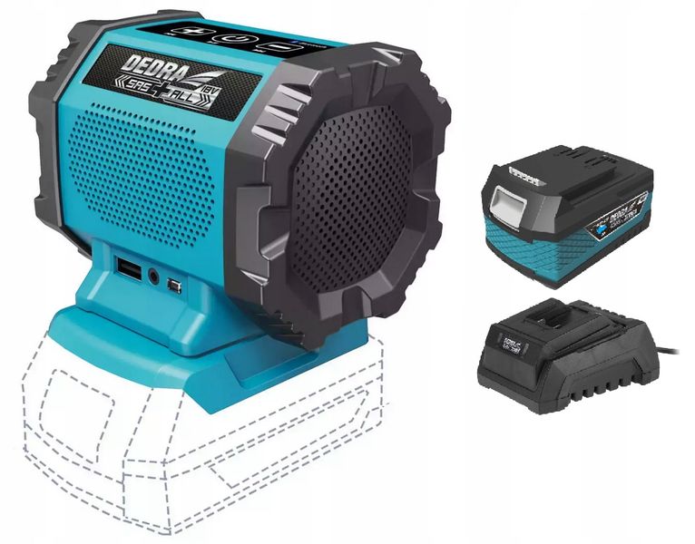 GŁOŚNIK BLUETOOTH USB 18V SASALL DED7004 DEDRA zdjęcie 9