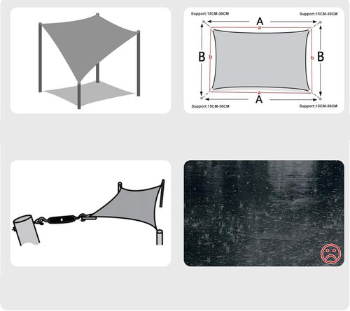 UŻYWANE Żagiel przeciwsłoneczny Sunnylaxx trójkątny 5x5x7 m kremowy UV na Arena.pl