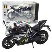 Motocykl Sportowy Metalowy Światła Dźwięki Czarny 250 SR 1:12