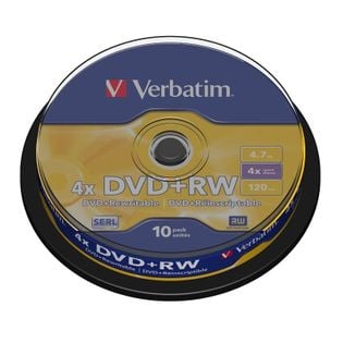 DVD+RW 4,7GB 4X SZT*10 VERBATIM