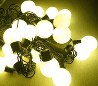 Lampki Choinkowe Kulki Led 20 Białych Ciepłych Lampek, 4 Metry