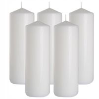 ZESTAW 5 ŚWIEC STOŁOWYCH WALEC KLASYCZNA ŚWIECZKA 25cm 160h