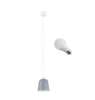 LED LAMPA WISZĄCA MADISON 18CM E27 METALOWA SZARA