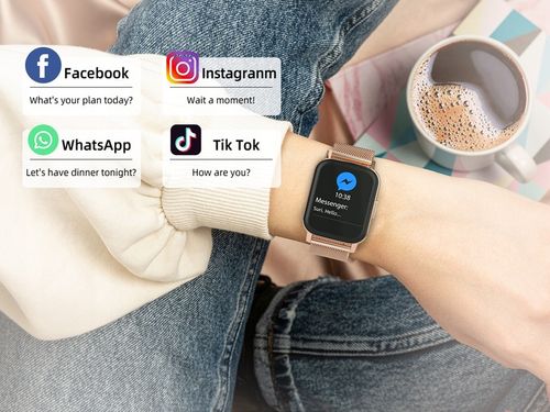 NAIXUES SMARTWATCH ZEGAREK DAMSKI Połączenie Bluetooth 1.85''AMOLED HD IP68 na Arena.pl