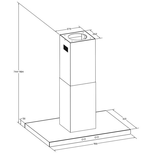 Okap kuchenny 90 cm Czarny Berdsen BE-90E zdjęcie 9