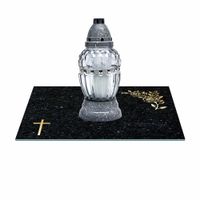 SZKLANA PODSTAWKA POD ZNICZE Z DEDYKACJĄ 30x20cm 495a